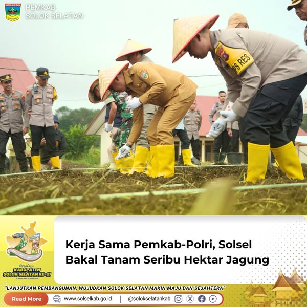 Kerja Sama Pemkab-Polri, Solsel Bakal Tanam Seribu Hektar Jagung