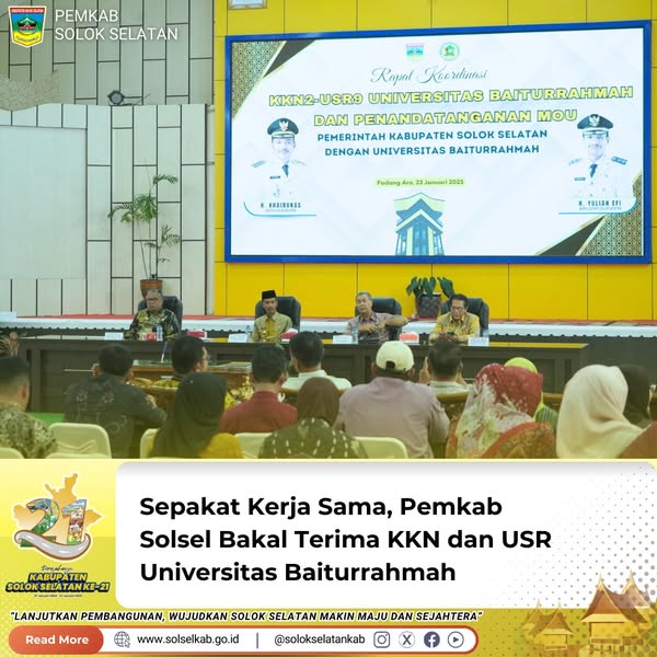 Sepakat Kerja Sama, Pemkab Solsel Bakal Terima KKN dan USR Universitas Baiturrahmah