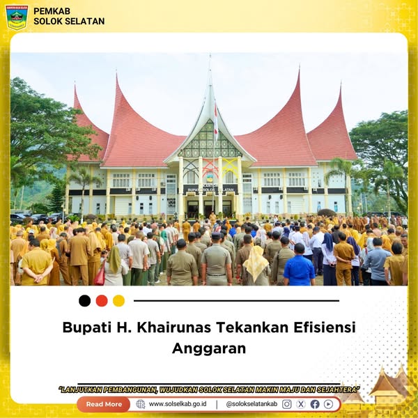 Bupati H. Khairunas Tekankan Efisiensi Anggaran