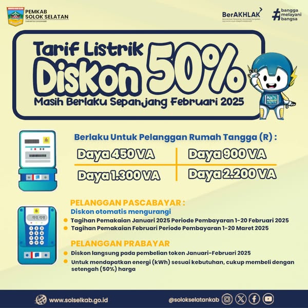 Tenang tenang, jangan panik. Diskon tarif listrik masih berlaku, lho!
