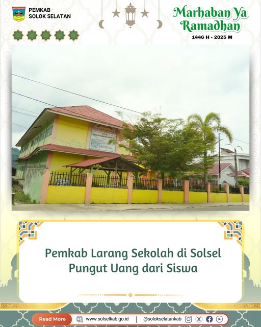 Pemkab Larang Sekolah di Solsel Pungut Uang dari Siswa
