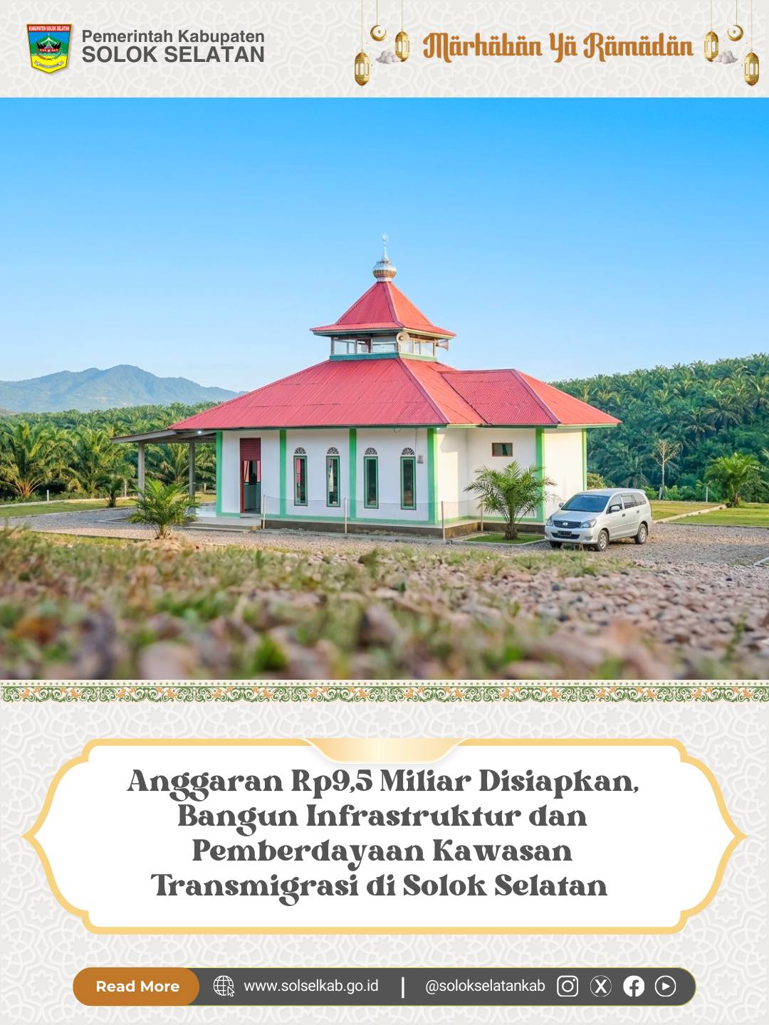 Anggaran Rp9,5 Miliar Disiapkan, Bangun Infrastruktur dan Pemberdayaan Kawasan Transmigrasi di Solok Selatan