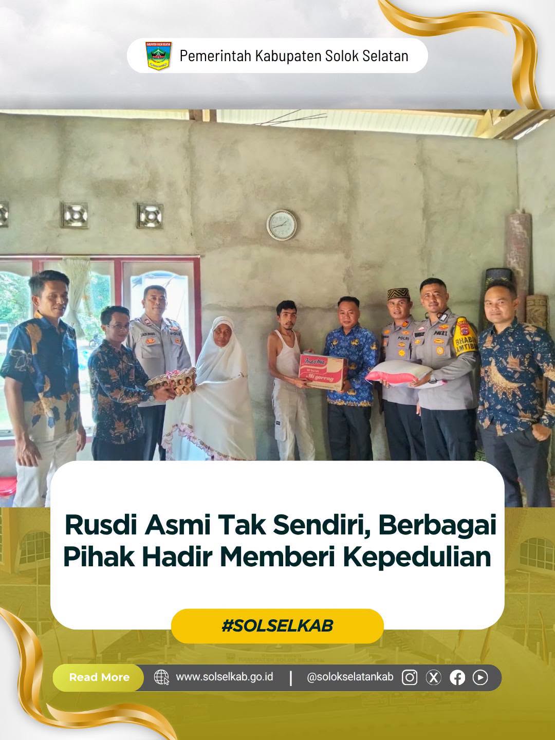 Rusdi Asmi Tak Sendiri, Berbagai Pihak Hadir Memberi Kepedulian