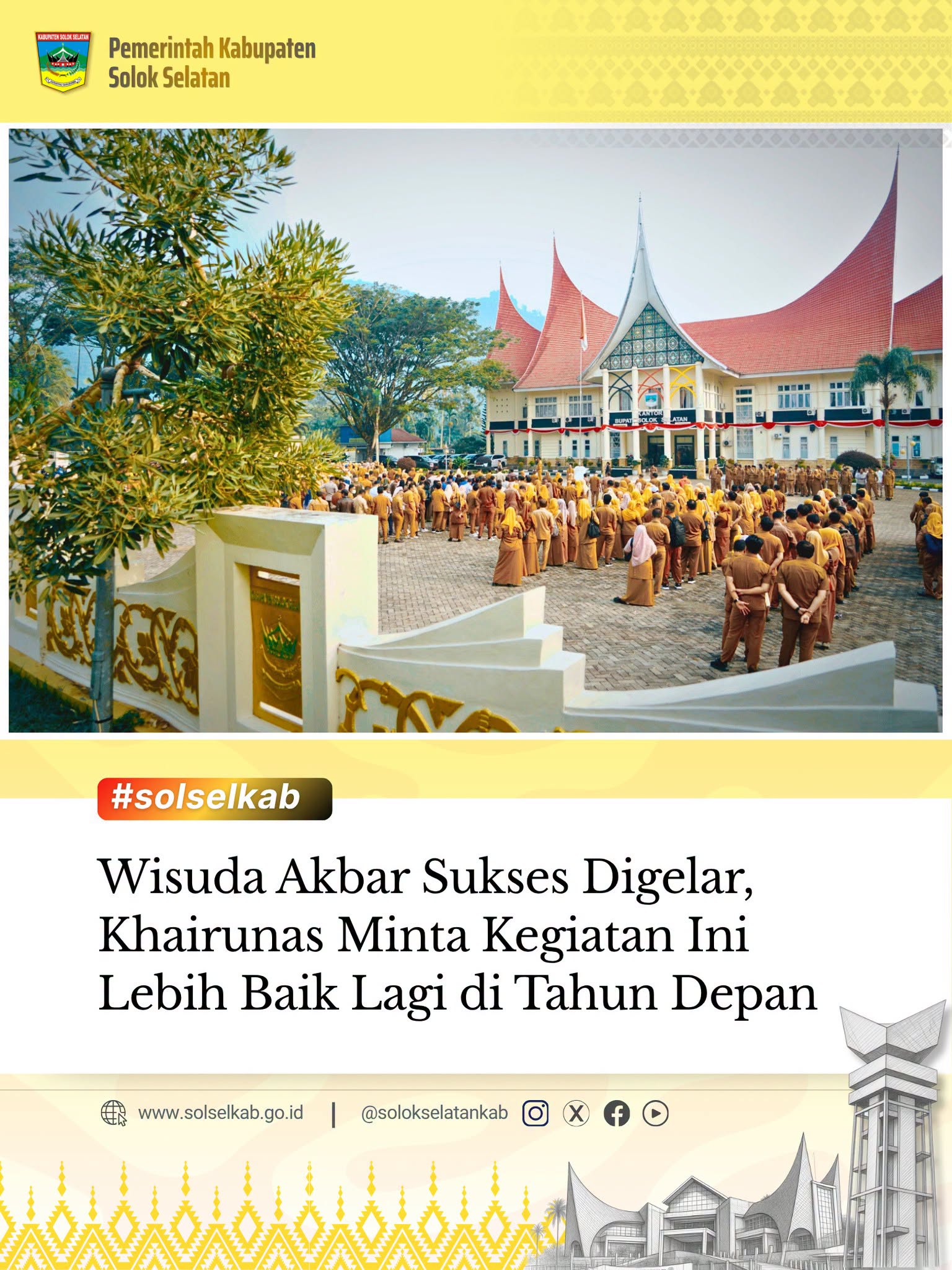 Wisuda Akbar Sukses Digelar, Khairunas Minta Kegiatan Ini Lebih Baik Lagi di Tahun Depan