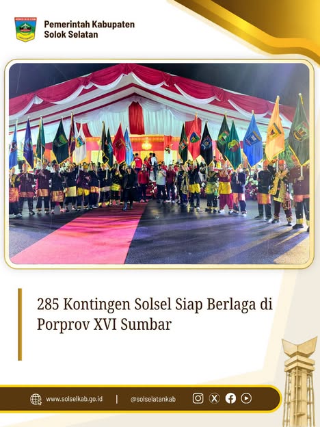Pelepasan Kontingen Atlet Porprov XVI Sumatera Barat Kabupaten Solok Selatan