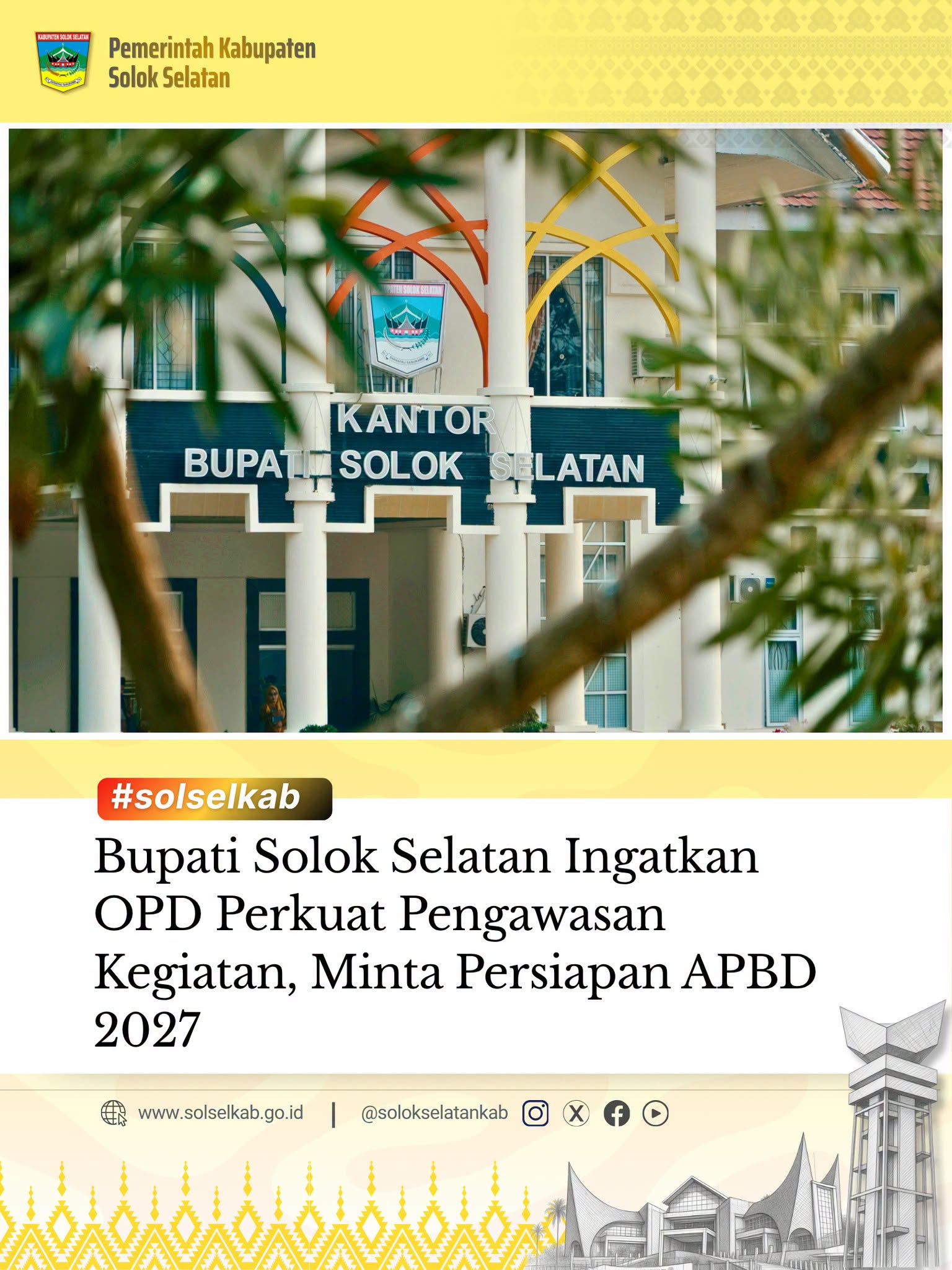Rapat Koordinasi Bersama Bupati Terkait Pengawasan dan Realisasi Program Daerah